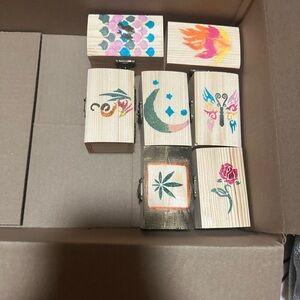 Decorative Wooden Trinket Boxes Set